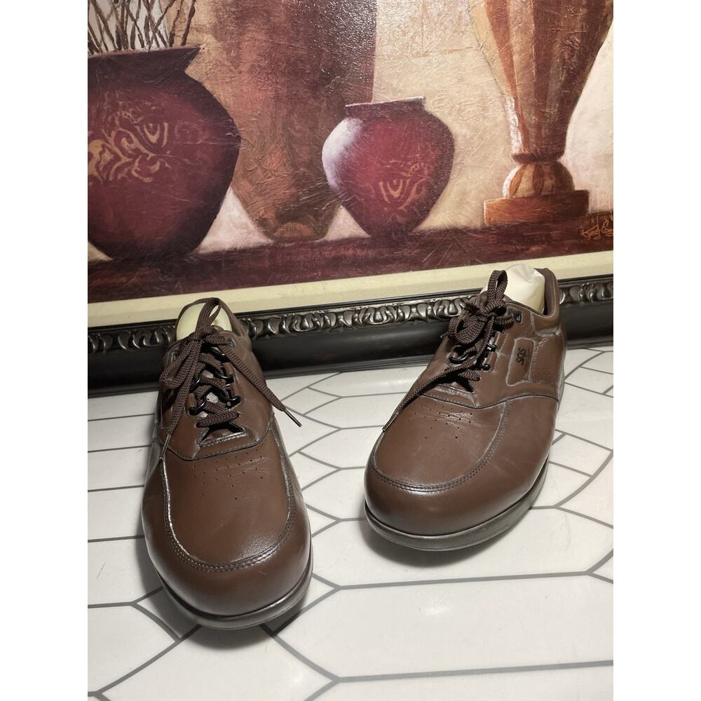SAS Time Out Tripad Comfort Brown Leather Lace Up Walking Shoes Men's 14 M
